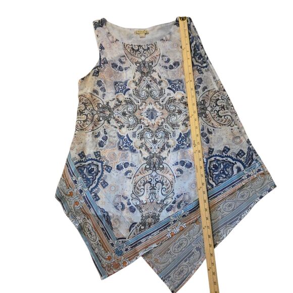 VTG Energes Handkerchief Asymmetrical Top S Hippie Artsy Boho Lace Y2K 90's - Picture 5 of 7